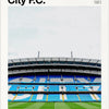 A panoramic view of Anfield stadium stands and pitch for Manchester City F.C.