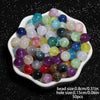 8mm Multicolor Glitter Resin Beads - 50 Pack for Jewelry Making