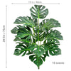 Artificial Monstera plant with silk green leaves used for home and office decor