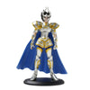 Saint Seiya Golden Warrior action figure of Kanon (Hyoga) in silver and gold armor with a blue cape.