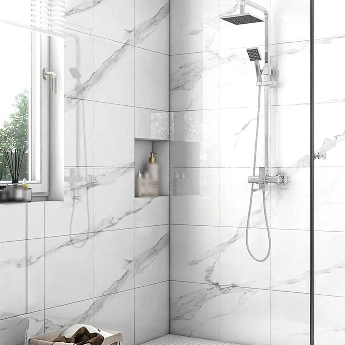 Peel-and-Stick Marble Wall Sticker for Home Decor