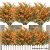 Artificial lavender stems in shades of orange and yellow used for outdoor decor