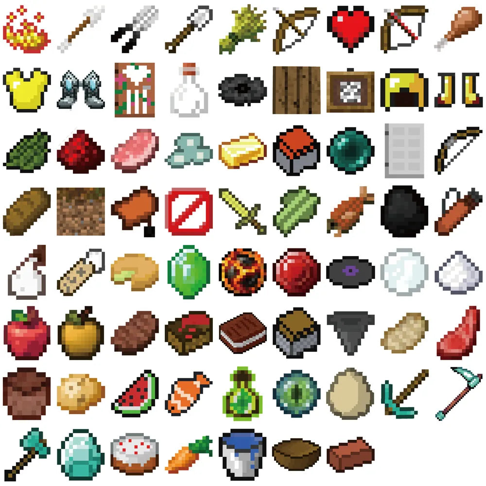 Pixel Game Sticker Pack for DIY Decor