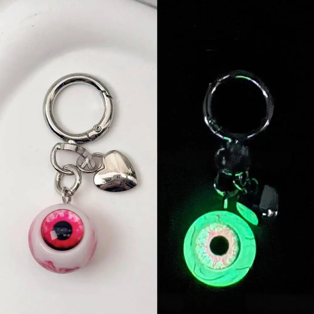 Glow-in-the-Dark Gothic Eyeball Keychain
