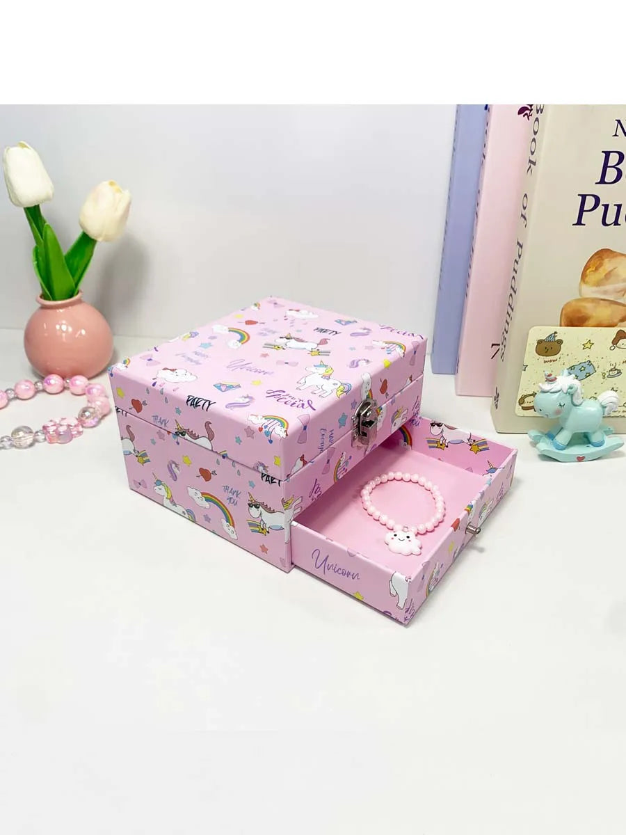 Ballet Jewelry Music Box with Rotating Dancer and Storage Drawer