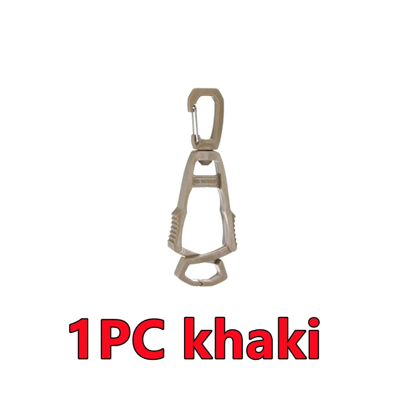 One piece khaki durable glove clip holder with a loop design