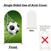 Diagram showing the single-sided use of an arch cover, illustrating the front and back views.