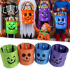 Various sizes and colors of LED illuminated Halloween trick-or-treat bags for children