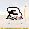Dale Earnhardt #3 Vinyl Decal - Weatherproof for Car & Truck