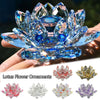 Crystal Lotus Flower Feng Shui Decorative Ornament