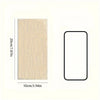 Una pieza rectangular de material de madera rústica beige claro utilizada como cartel de pared de cocina.