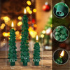 Christmas Tree LED Taper Candles with Remote Control and Timer