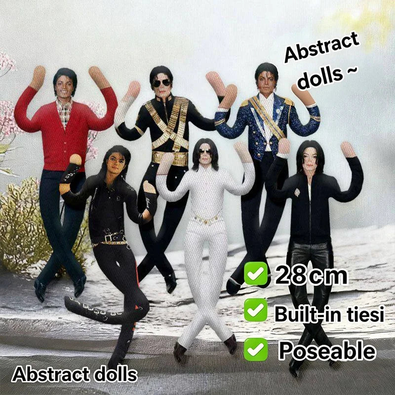 Abstract dolls featuring diverse figures with poseable wire skeletons and built-in ties