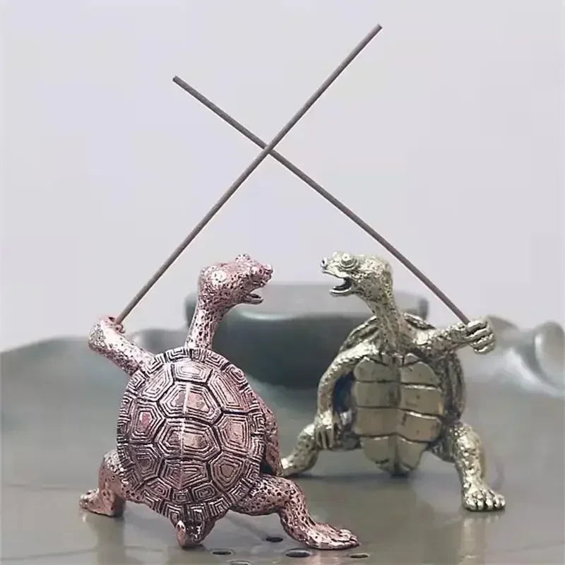 Vintage Bronze Turtle Incense Stick Holder