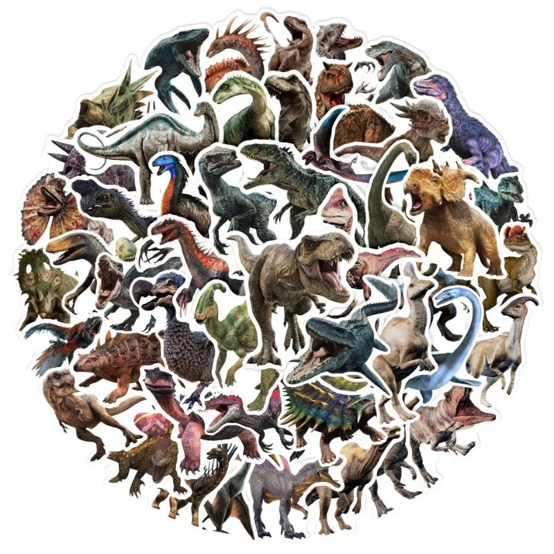 Collection d'autocollants de dinosaures en carton pour la décoration DIY