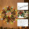 An LED-illuminated diamond painting wreath kit featuring a festive Christmas design with red berries and green foliage.