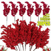 Artificial Red Berry Branches for Christmas Decor