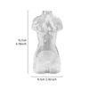 Clear glass artistic human body vase with a slender, stylized figure.