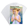 A pack of ten magnetic frames featuring a girl holding purple flowers.