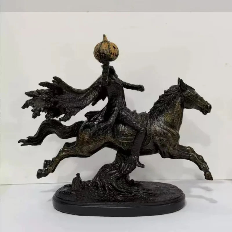 Headless Horseman Statue Halloween Spooky Figurine
