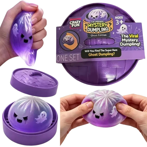 Set de pâte à modeler silicone thématique Halloween violet, incluant jouet et emballage