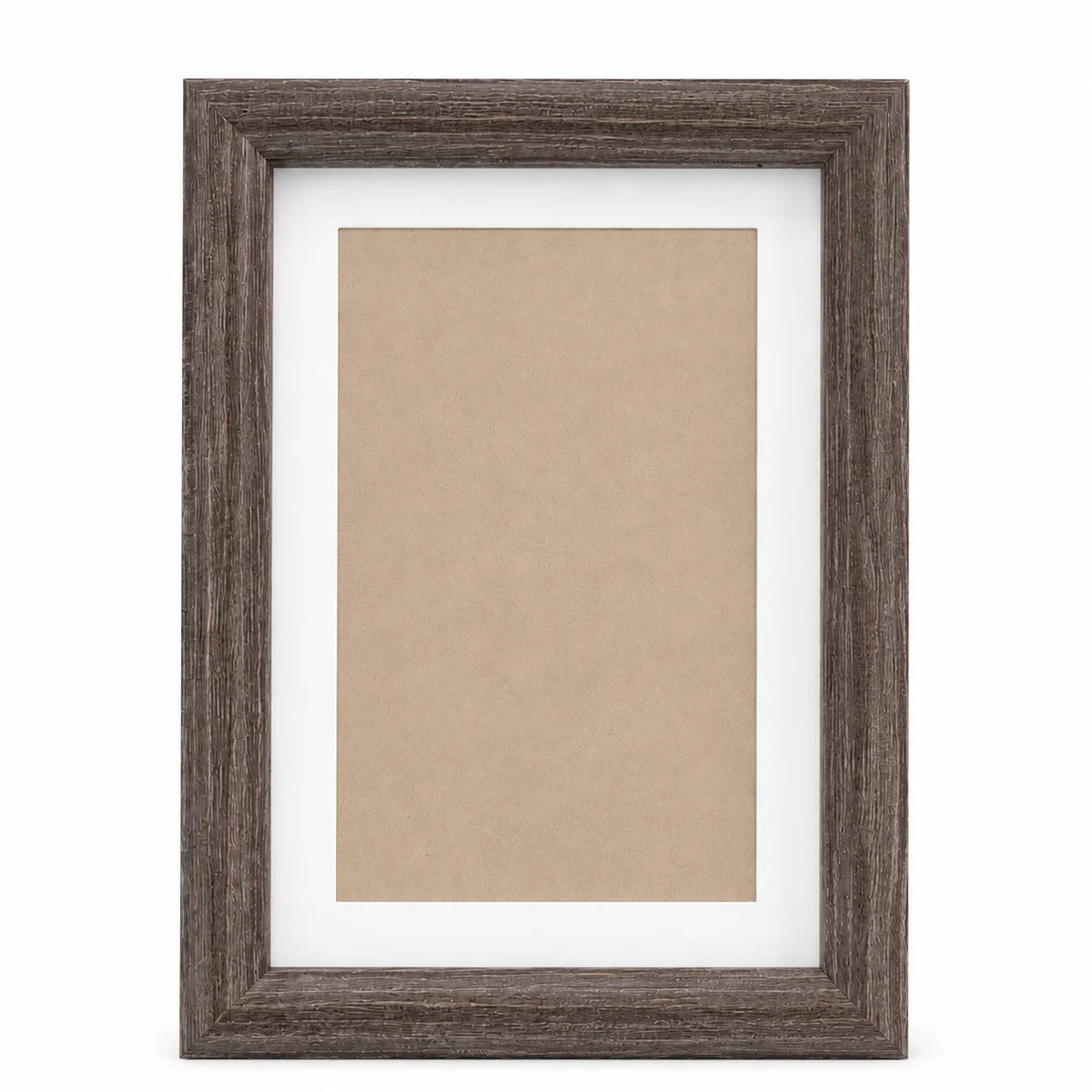 Classic Woodgrain Photo Frame for 4x6 Pictures with White Mat