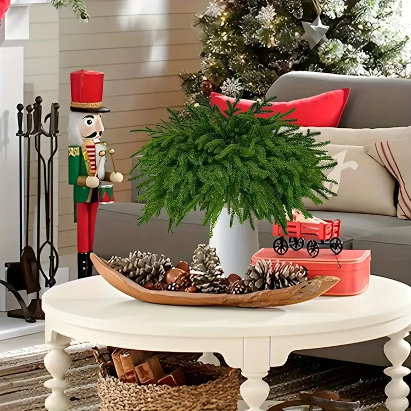 Artificial Norfolk Pine Branches – Realistic Evergreen Stems for Indoor Decor