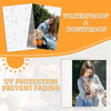 An orange magnetic picture frame displaying a dog, used for waterproof and dustproof protection.