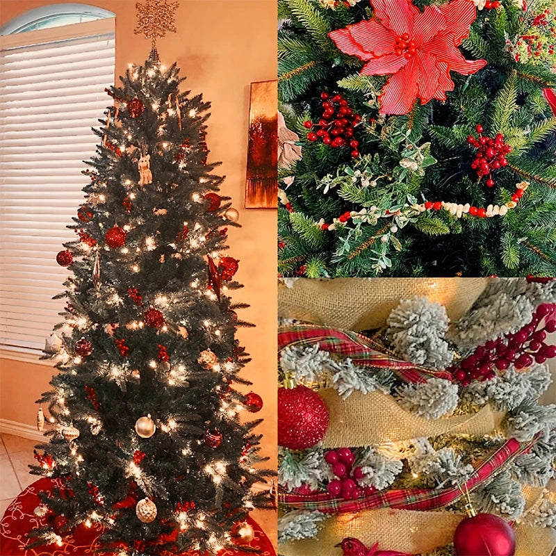 Set of Red Berry Branches for Holiday Wreaths & Centerpieces