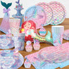 Purple Mermaid Birthday Party Supplies Kit for Girls