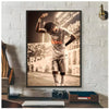 A framed photograph of Neymar Jr playing football, captured in a dynamic pose on a field.