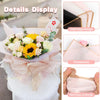 Decorative flower wrapping paper in pink and gold with translucent features and a not easy to break design