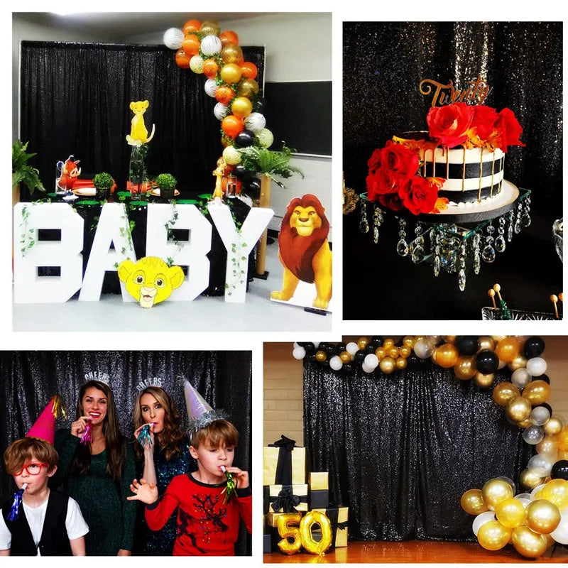 Sequin Backdrop Curtains – 2 Panels, 2ft x 8ft