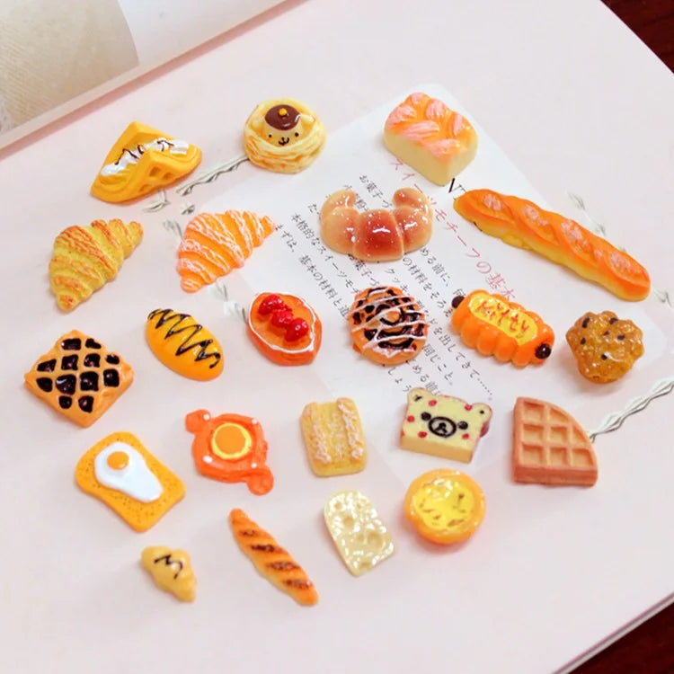Miniature Dollhouse Food Set with Snacks, Cakes, Drinks & Wine