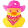 Pink cowboy hat rubber duck car dashboard decoration