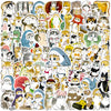 A collection of adorable cartoon cat stickers featuring various cats in different poses and styles.