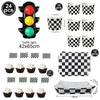 Race Car Birthday Party Balloon Decoration Set with Traffic Lights, Cones & Checkered Flags