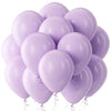 A pack of pastel pink and blue latex balloons floating against a white background.
