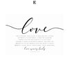 Black text on white background featuring the word love and a Bible verse