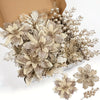 Glitter Christmas Berry & Flower Bouquet Ornaments (Set of 18)