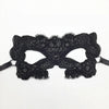 Elegant black lace half face mask for masquerade and costume parties