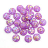 Mixed Color Resin Cabochons with Metal Foil Backing for Jewelry Making
