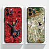 A pair of red and black Akatsuki anime soft TPU phone cases shown side by side.