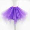 Purple tulle tutu skirt displayed on a white mannequin.
