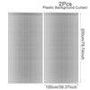 Two pieces of plastic background curtain with a sequin glitter pattern, measuring 100cm wide by 200cm high.