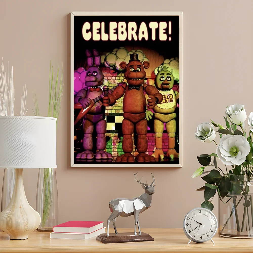 Canvas wall art poster featuring characters from Five Nights at Freddy's