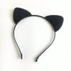 Black cat ear headband and eye mask set for costume parties