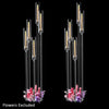 Tall 5-arm acrylic candelabra with floral arrangements for weddings and home decor