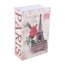Vintage-Buchcover mit Eiffelturm und Rosen, Titel Paris.