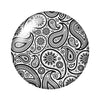 Round Leaf Pattern Flat Back Glass Cabochons for Jewelry Making
